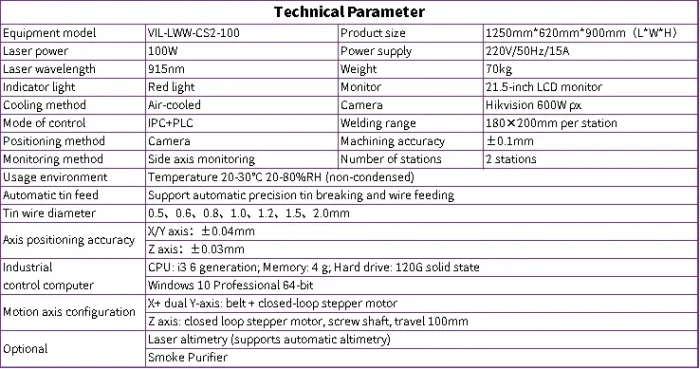 Desktop Visual Positioning Laser Tin Wire Welding Machine
